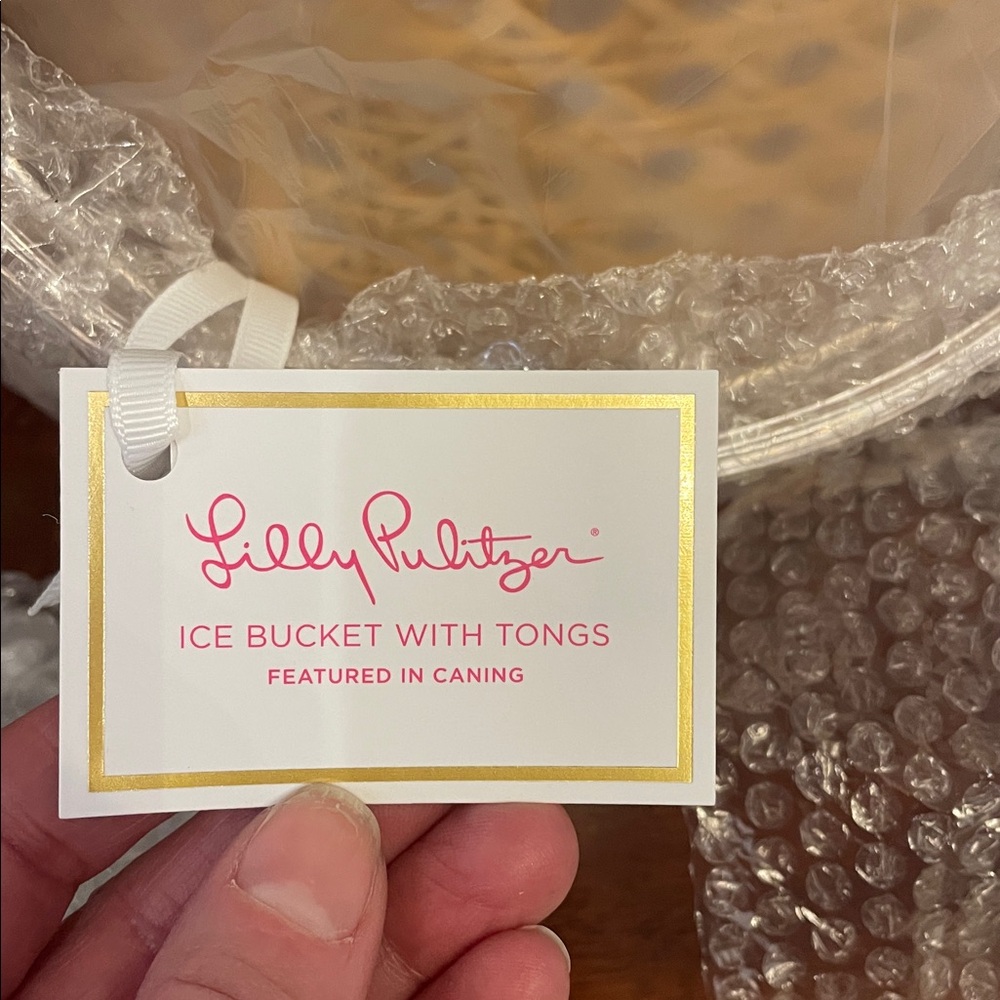 Lilly Pulitzer Ice Bucket with Tongs - Picture 6 of 9